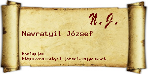 Navratyil József névjegykártya